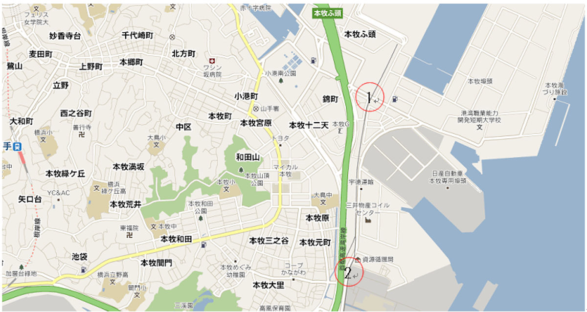 mS14k【地図】横浜市 昭和46年 [都市計画図 神奈川臨海鉄道